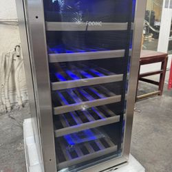 Wine Cooler Product Size: 14.8X33.9X22.4 Inches. Packing Size: 20.2x38x26.6 Inches. Around 33 Bottles, New With Box. (Price For Each)