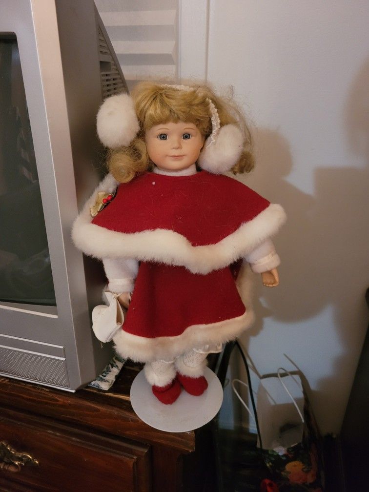 Winter Doll On Stand