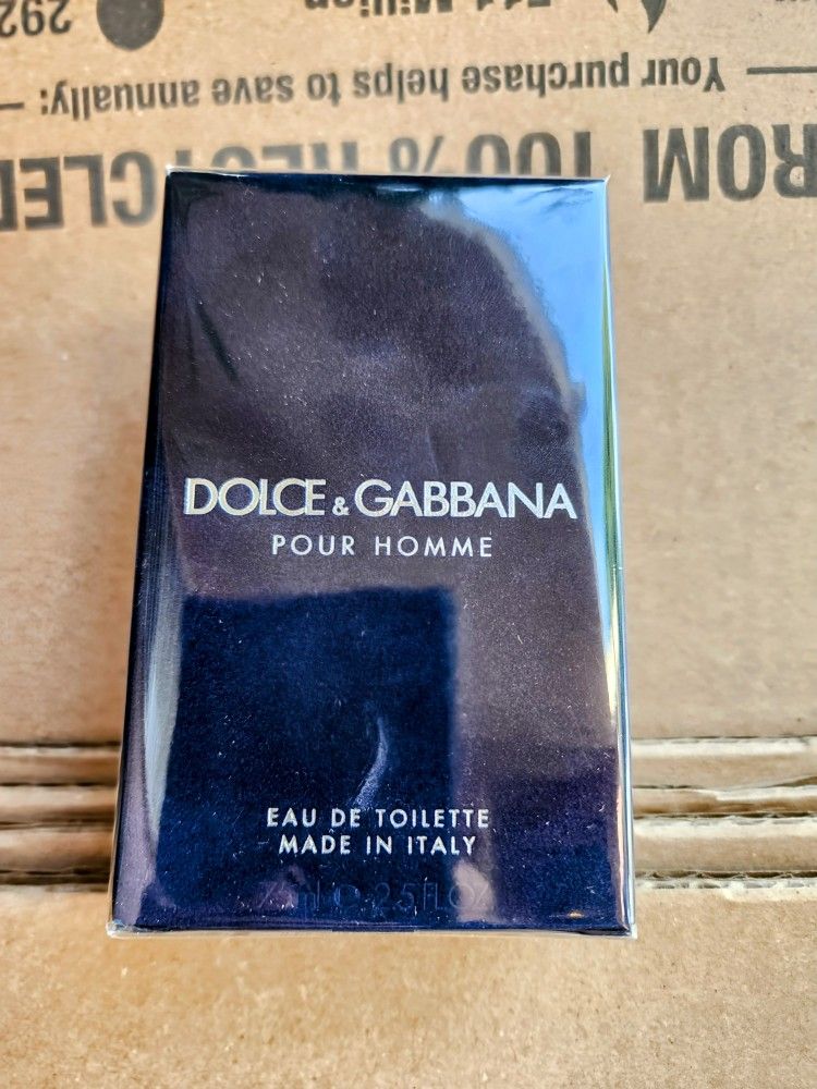 Dolce & Gabbana Pour Homme Eau De Toilette Spray, Cologne for Men, 2.5 Oz (New, Sealed Box)