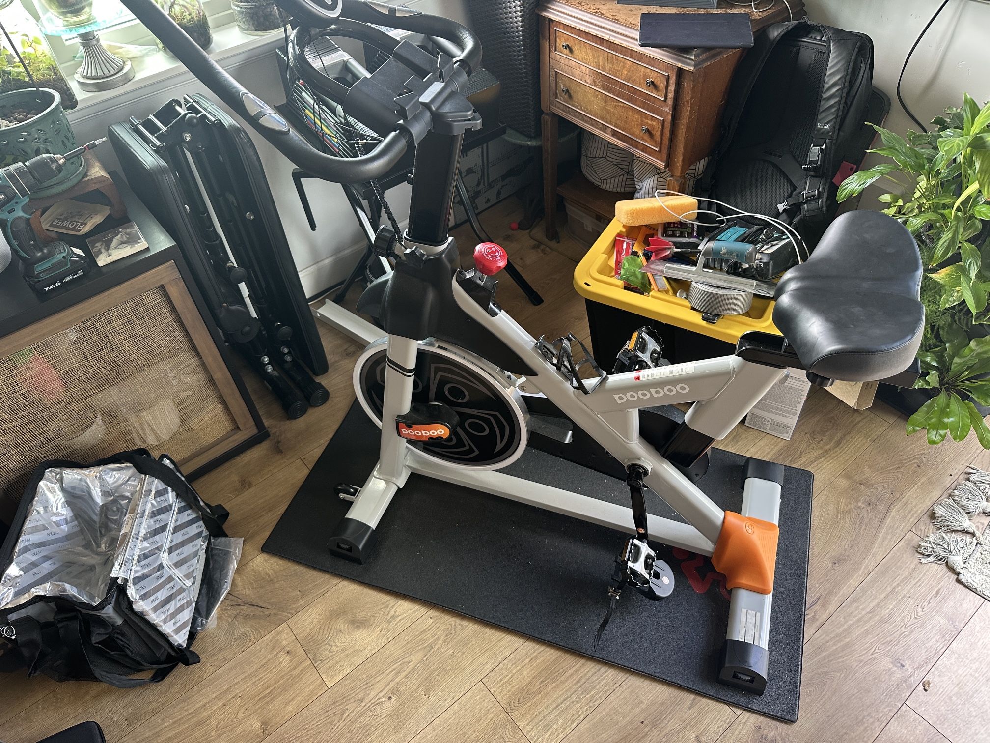 Stationary Exercise Bike Like New With Upgraded Seat