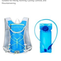 Lightweight Hydrated Backpack with 2L Water Bag Tank Top Suitable for Hiking, Running, Cycling, Carnival, and Mountaineering