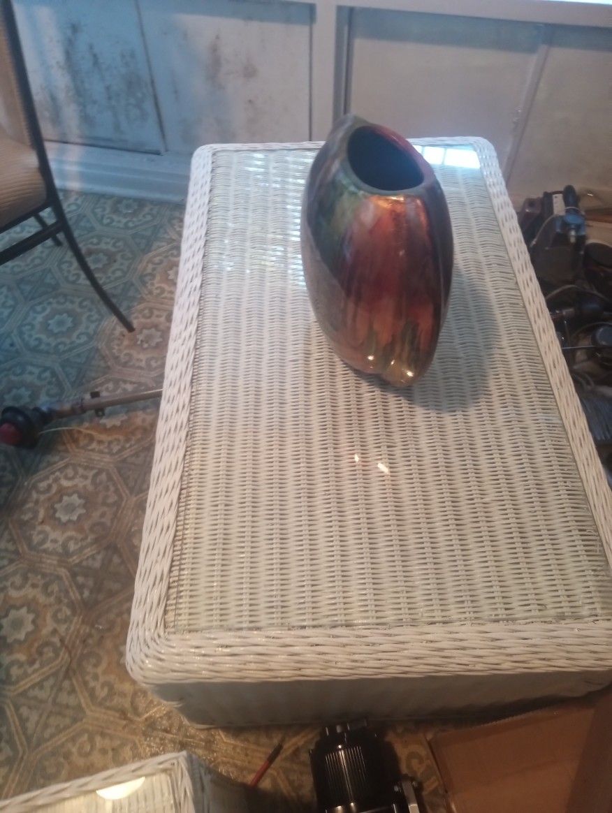 Wicker Coffee Table And Chest
