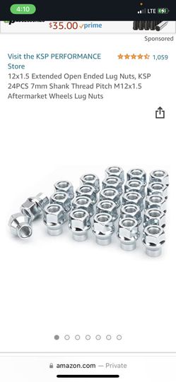 Toyota Tacoma Extended Lug Nuts 