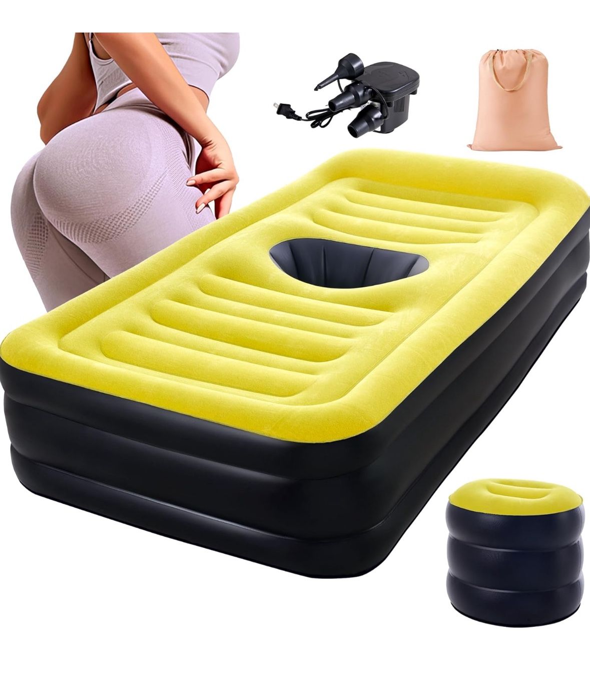 BBL Bed, Seat Pillow, Toilet Seat Lifter Bundle
