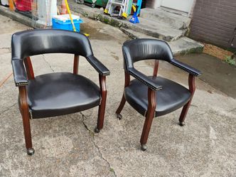 Older leather style chairs good condition