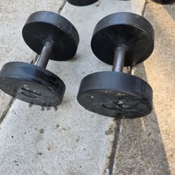2-40lb Pro Style Dumbbells 