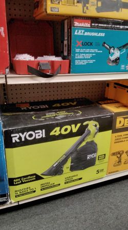 RYOBI 40V CORDLEES LEAF 🍃 VACUUM (TOOL ONLY)