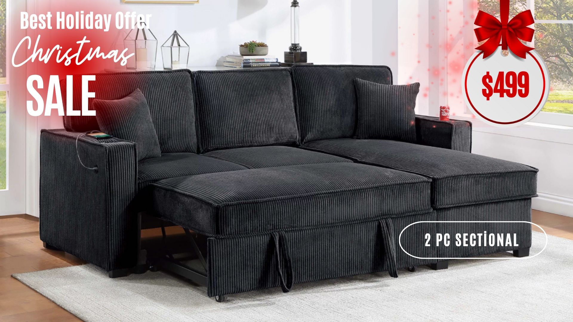 2 Pc Sectional Sleeper