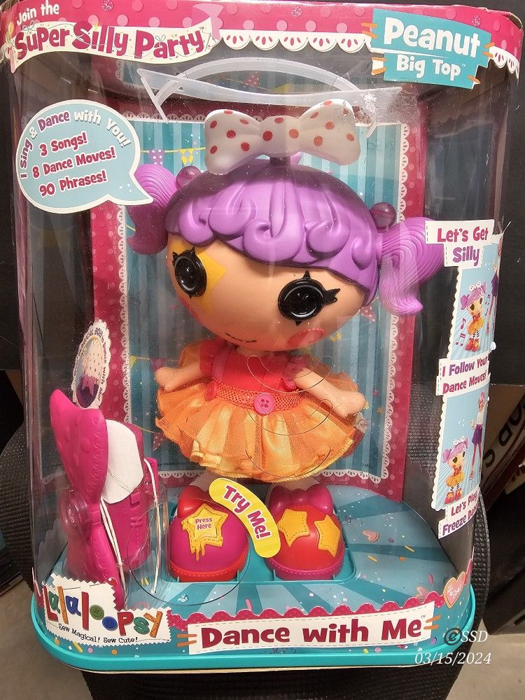 NIB Lalaloopsy Dance With Me Interactive Doll - Peanut Big Top