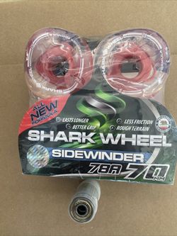 Shark Wheels & Bearings Longboard sidewinder Tech 72mm 78a Color Clear/Red Core