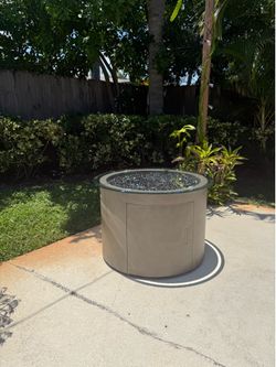 Propane Fire Pit Glass Top Table Includes Tank