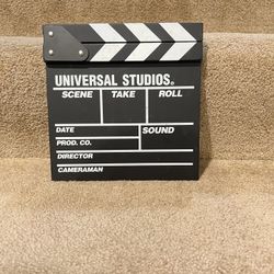 Universal Studios Clapper Board  Directors Board Scene Take Roll Used - 8" x 8"