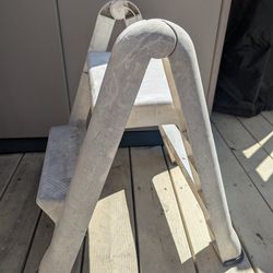 Folding 2 Step Ladder Pool Outdoor Rubbermaid Sterilite Husky Compact Plastic Non Conductive