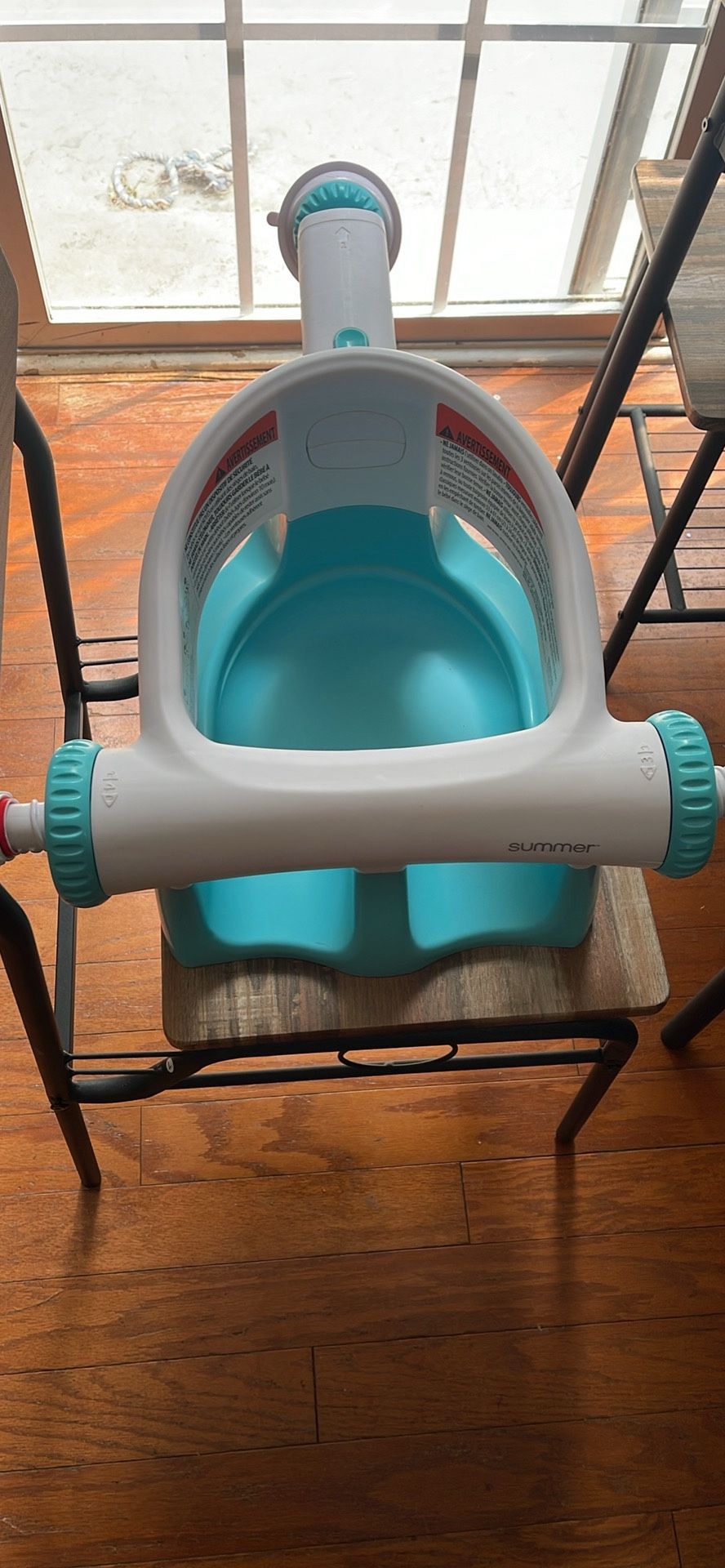 Baby Bathing, Sure & Secure Suction Cups, ASTM Safety Tested & Approved, Backrest for Assisted Sitting, Easy Setup & Storage, Aqua