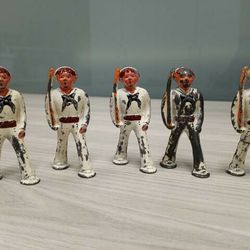 Lot Of 5 Antique Lead Soldiers