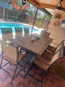 8 - High Top Patio chairs
