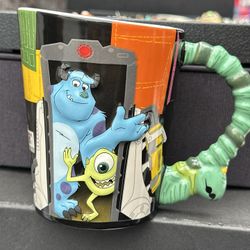 Disney Slanted Monsters Inc 3D Rare Mug