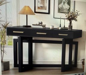 Black Minimalist Console Table