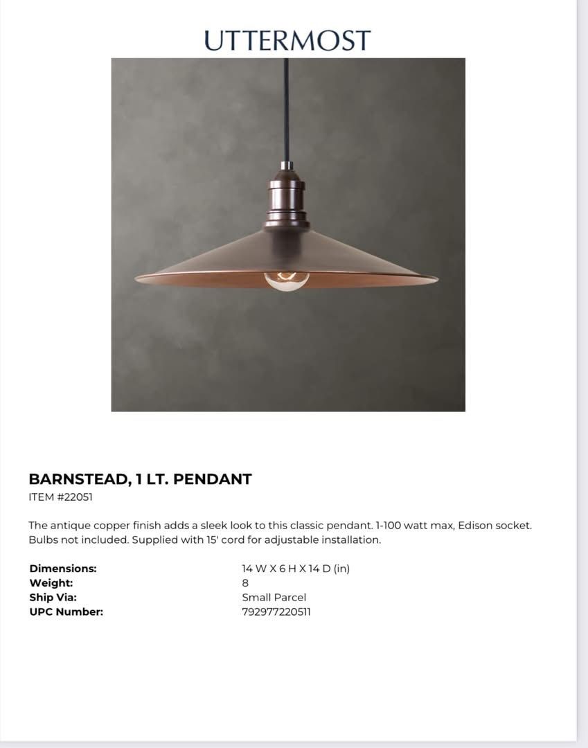 Farmhouse pendant Lights