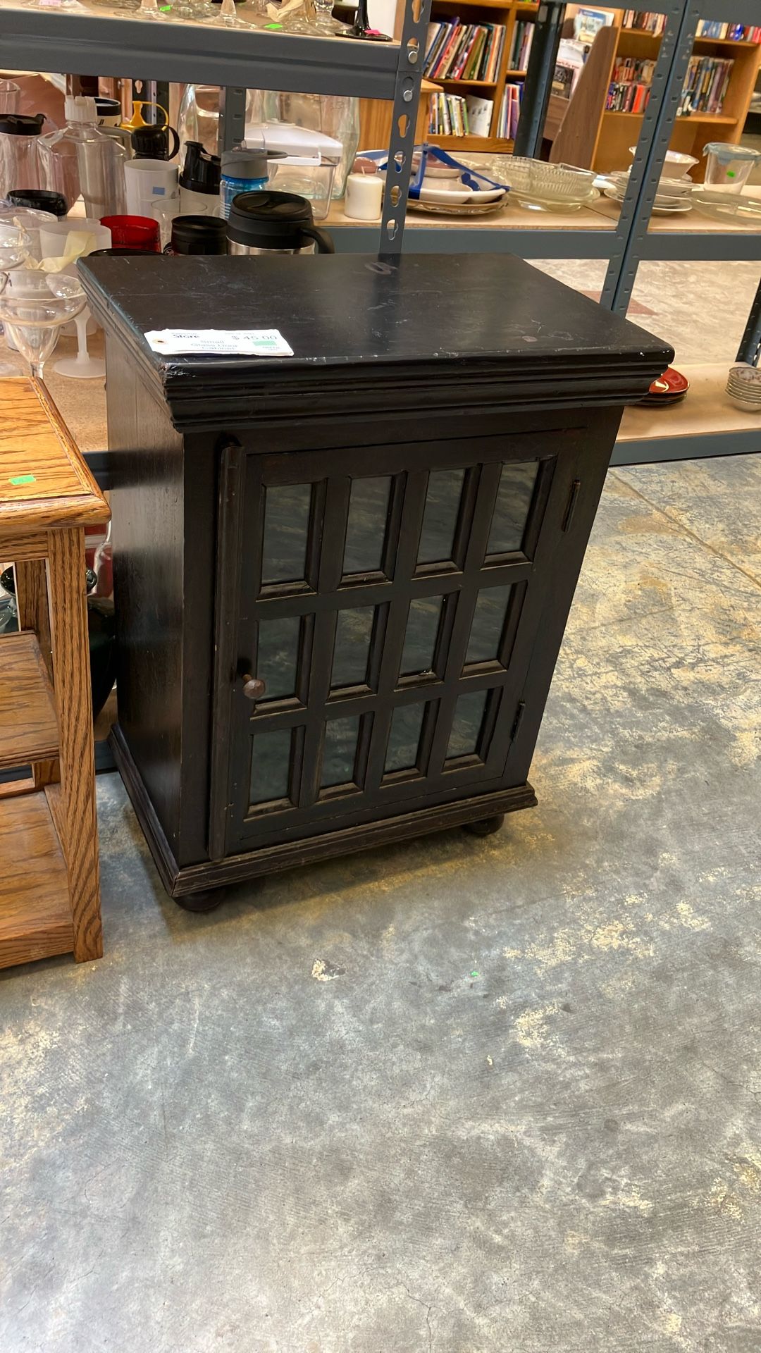 Solid Wood Glass Front Cabinet