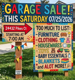 GARAGE SALE THIS SATURDAY!!!