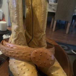 Boots Used Size 9.5-10 And Belt New Size 32-36