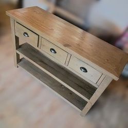 Console  Table With 3 Drawers, 2 Shelves. Wayfair