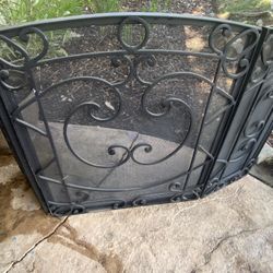 Heavy Duty Wrought Iron Fireplace Screen