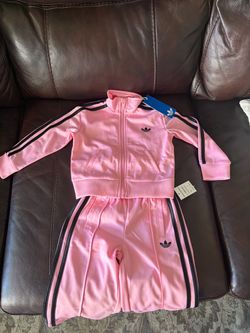 Adidas Kids Pink Track Suit Set 2T