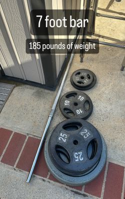 7 foot bar with weights