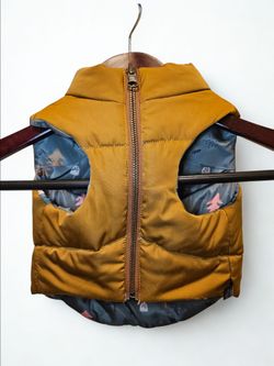 Lucy & Co. Pet's Puffer Vest in Mustard Brown
