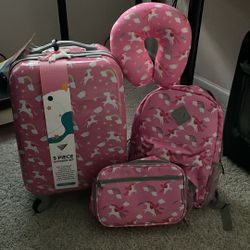 Kid’s 5-Piece Luggage Set - Unicorn