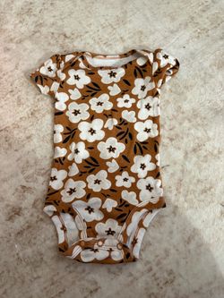 Baby Floral Short Sleeve Onesie