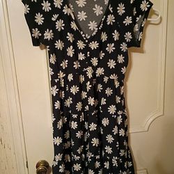 Black Flora Dress