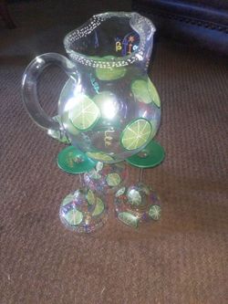 3 Glasses and a Pitcher for Margaritas