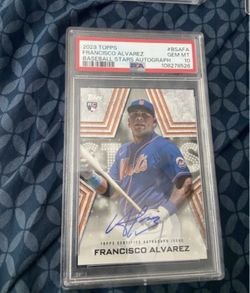 Fransisco Alvarez rookie auto signed PSA 10 New York Mets graded slab