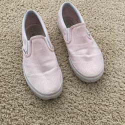 Vans Womens size 7 pink slip on