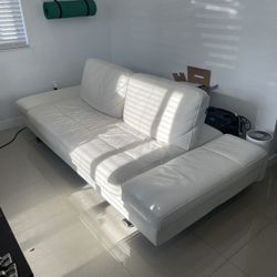 Modern White Sleeper Couch 