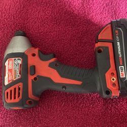 Milwaukee 1/4 Hex Impact driver,charger  and two Batteries One 3.0  and 1.5  .$130.00 Obo