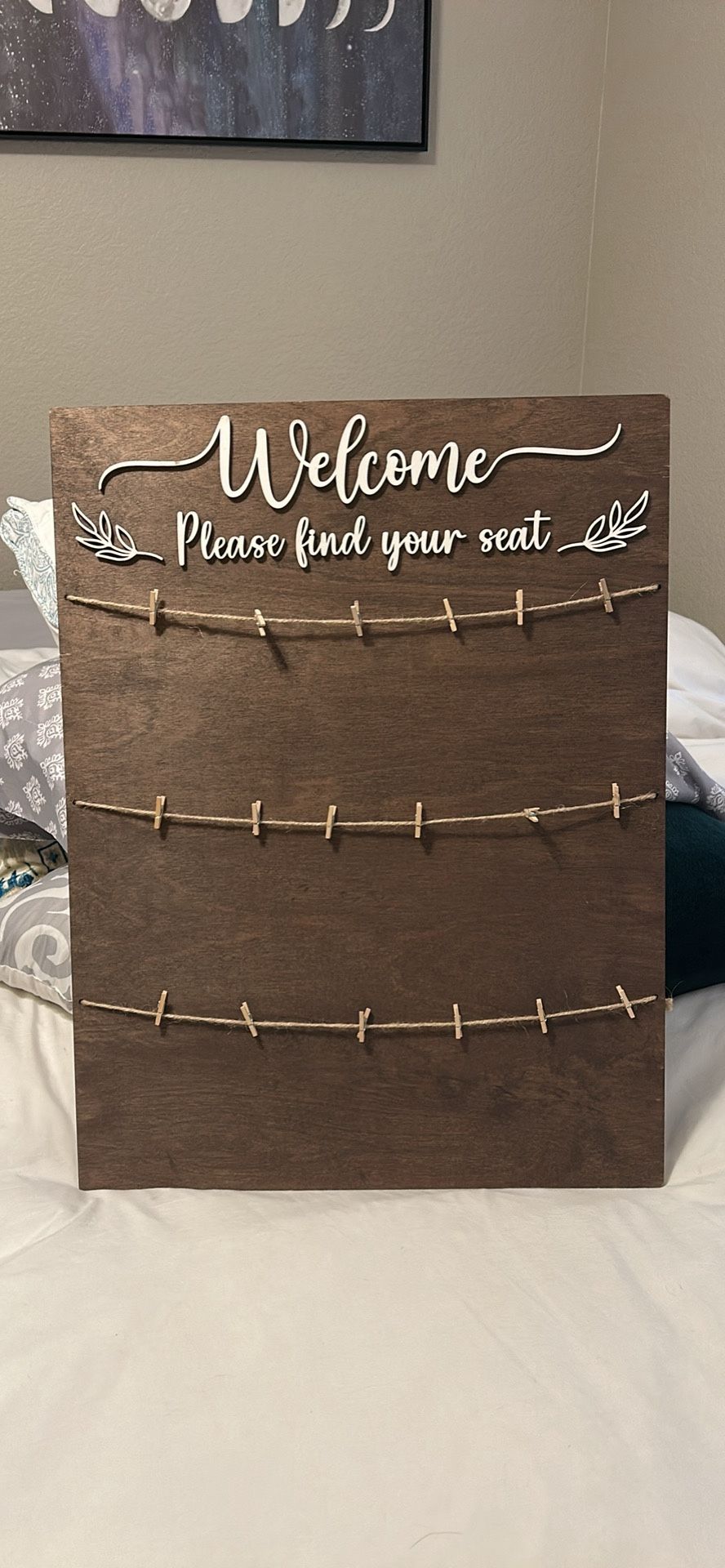 Rustic Wooden Seating Chart Display