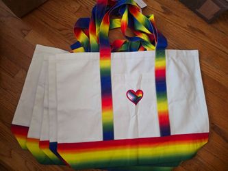 Primark Rainbow "Pride" Canvas Tote Bag