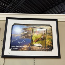 STEWART CINK-Autographed/Signed large poster board framed picture