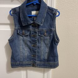 Girls Jean Jacket Vest - Size 7/8