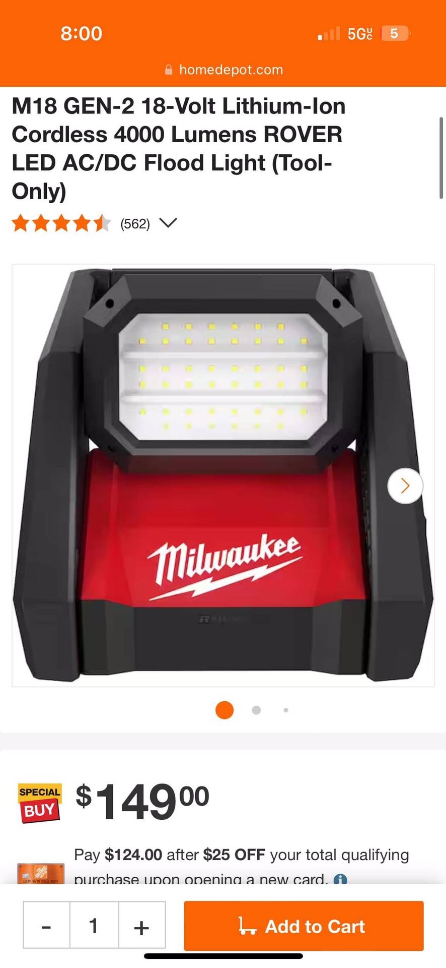 Milwaukee floodlight