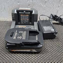 Ridgid  Battery  And  Charger 