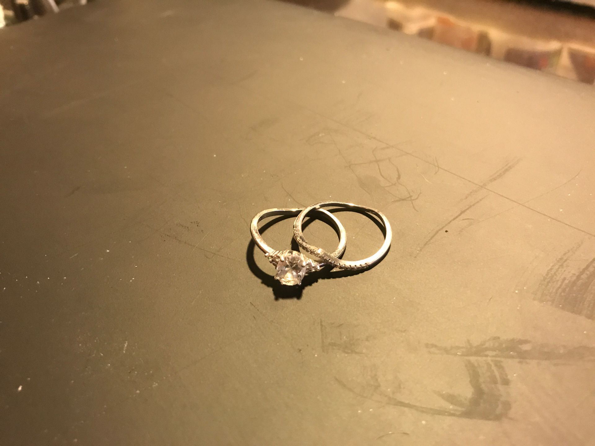 Woman’s Wedding Ring With Matching Band