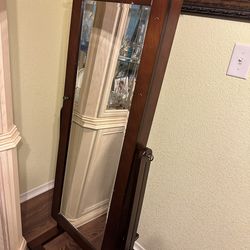 Hives And Honey Jewelry Cabinet and Standing Mirror
