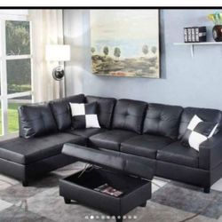 Sectional and ottoman