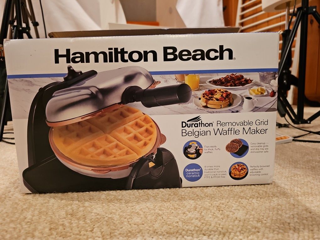 Hamilton Beach Belgian Waffle Maker With Durathon Removable Grid
