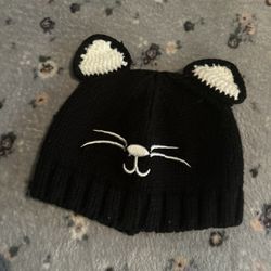 Toddler Black Cat Beanie 